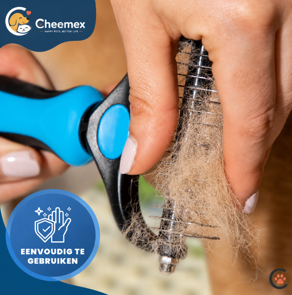 Slimoly™ GentleGroom Pro – Dual-Sided Pet Grooming Rake