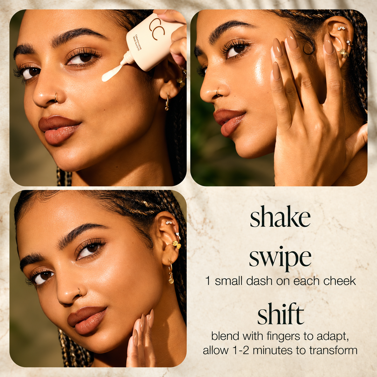 CC tinted serum finish