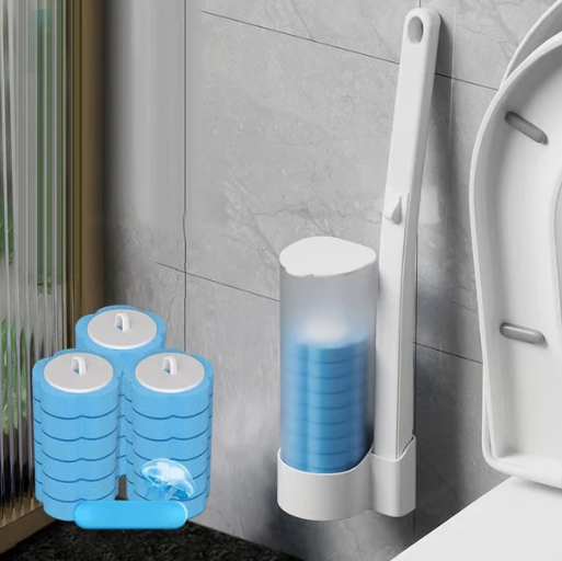 Slimoly™ CleanFlow Pro – Disposable Toilet Scrubber System  A cleaner way to refresh your bathroom every day.