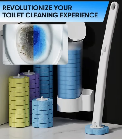 Slimoly™ CleanFlow Pro – Disposable Toilet Scrubber System  A cleaner way to refresh your bathroom every day.