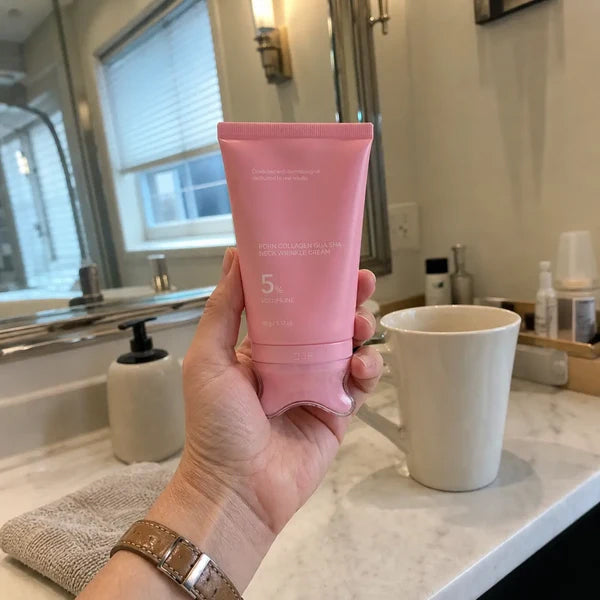 ✨ PDRN Collagen Gua Sha Neck Cream – Helps Smooth Crepey-Looking Skin, Firm the Neck & Define the Jawline