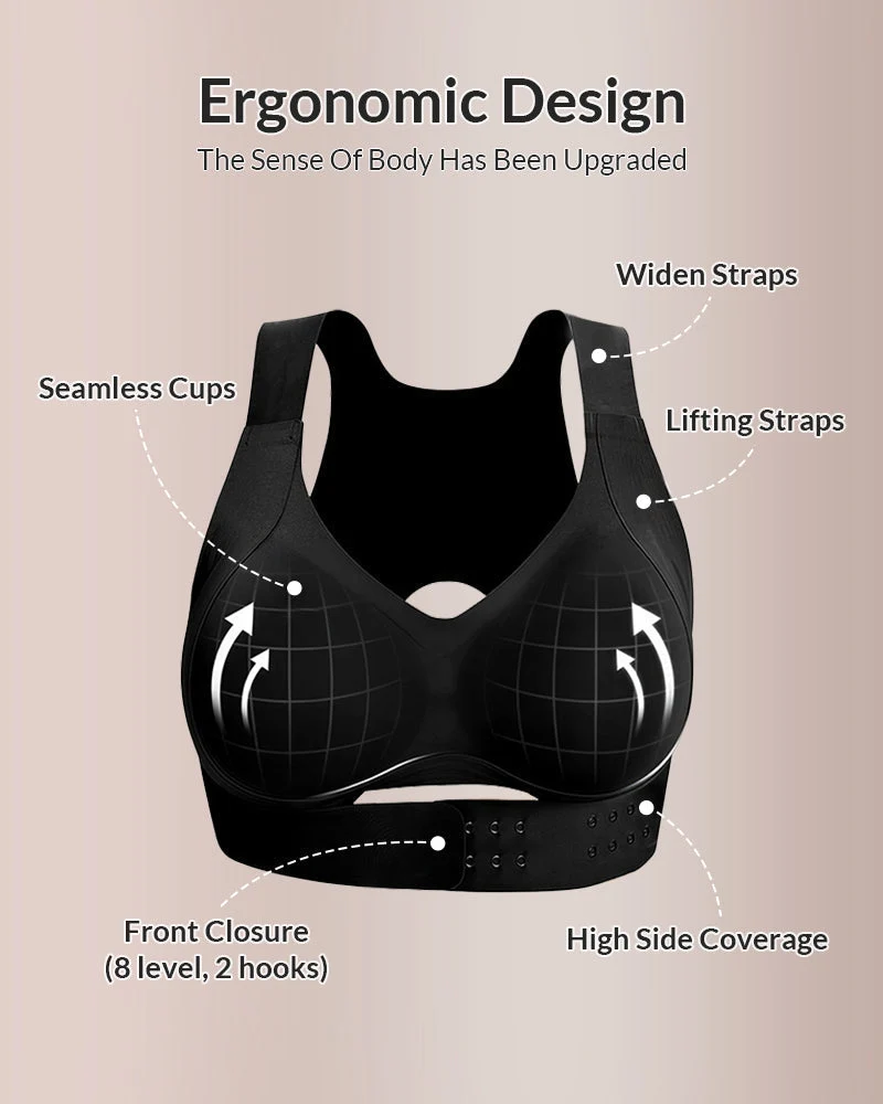 💗 Cross Back Wireless Bra – Front Closure, Comfortable Support & Smooth Fit