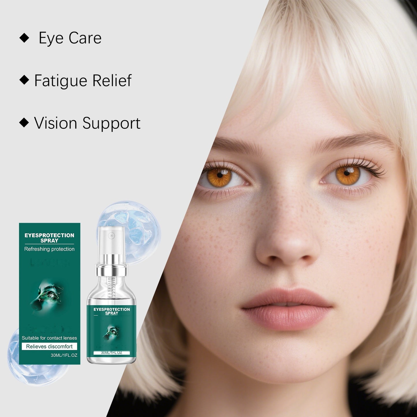 💧 Refreshing Eye Comfort Spray – Hydrating & Soothing Eye-Area Mist for Daily Screen Use, 30ML ✨